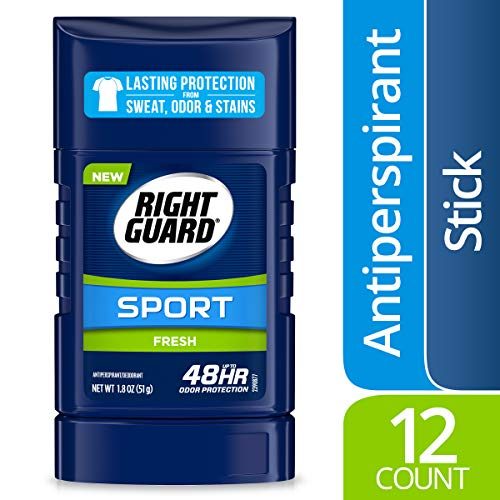 Right Guard Sport Antiperspirant Deodorant Invisible Solid Stick, Fresh, 1.8 Ounce (Pack of 12)