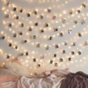 RisingPro Photo Clip String Lights 20/40/100 LEDs with Clips Battery USB Operated for Hanging Pictures Photos Valentine's Day Bedroom Wall...