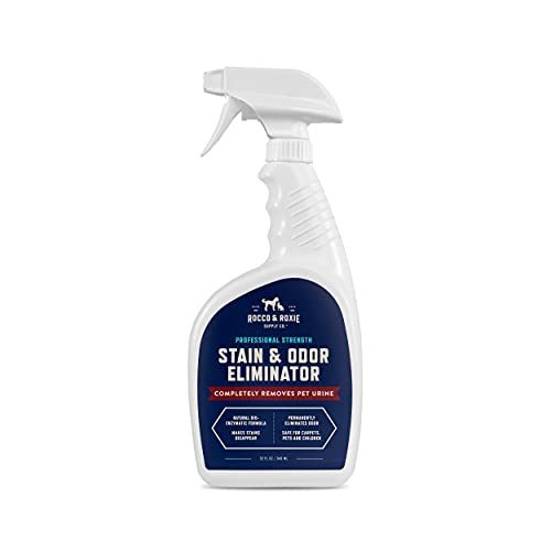 Rocco & Roxie Stain & Odor Eliminator for Strong Odor - Enzyme-Powered Pet Odor Eliminator for Home - Carpet Stain...