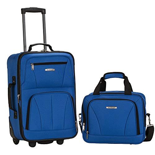 Rockland Fashion Softside Upright Luggage Set, Blue, 2-Piece (14/19)