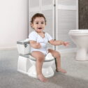 RONBEI Realistic Potty Training Toilet for Kids and Toddlers w/ Flushing Sounds, Splash Guard