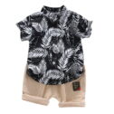 Rovga Toddler Boy Cartoon Tops+Shorts Kids Shirt Clothes Baby Pattern Set Short Sleeve Boys Outfits Set Fashion Dailywear