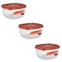 Rubbermaid 1777161 Easy-Find Lid Food Storage Container, 14-Cups (Pack of 3 Containers)