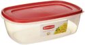 Rubbermaid 711717439723 Plastic Easy Find Food Storage Container, BPA-Free, 40 Cup / 2.5 Gallon, Pack of 2, 2, Clear With...
