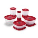 Rubbermaid Easy Find Lids Food Storage Containers with Vented Lids, 40 Piece Set, Red