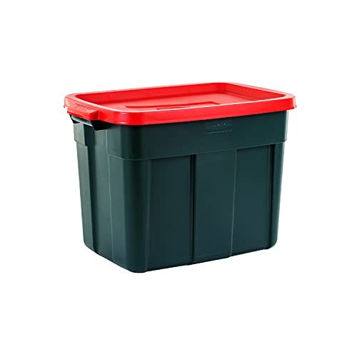 Rubbermaid Roughneck Holiday Storage Totes 18 Gal, Pack of 6, Perfect Organization Bins for Holiday Décor, Durable, Reusable, Set of...