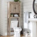 Rustic Gray Bathroom Space Saver, Better Homes & Gardens over the Toilet Storage