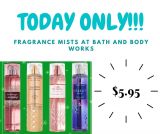Bath And Body Works Fragrance Mists TODAY ONLY DEAL!