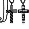 SAM & LORI Teen Boys Gifts Ideas Teenage Men Cross Necklace Chain Fathers Day 16 Year Old Son Grandson Boyfriend...