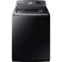 Samsung - 5.2 Cu. Ft. High Efficiency Top Load Washer with Activewash - Black stainless steel