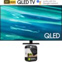 Samsung QN75Q80AA 75 Inch QLED 4K UHD Smart TV (2021) Bundle with Premium Extended Warranty