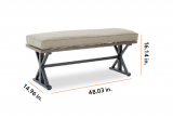 Sandpointe Neutral Cushioned Patio Dining Bench on Sale At Big Lots!