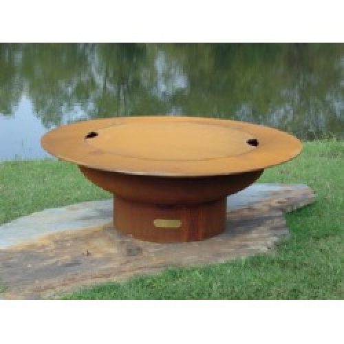 Saturn Wood Burning Fire Pit With Lid
