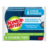 Scotch-Brite Non-Scratch Scrub Sponges, For Washing Dishes and Cleaning Kitchen, 6 Scrub Sponges Subscribe And Save