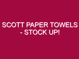 Scott Paper Towels – STOCK UP!