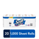 Scott 1000 Toilet Paper, 20 Rolls, 1,000 Sheets Per Roll (20,000 Total)