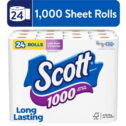 Scott 1000 Toilet Paper, 24 Rolls, 1,000 Sheets per Roll