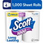 Scott 1000 Toilet Paper, 4 Rolls, 1,000 Sheets Per Roll (4,000 Total)
