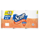 Scott ComfortPlus Toilet Paper, 12 Mega Rolls, 425 Sheets per Roll, Septic-Safe, 1-Ply Toilet Tissue