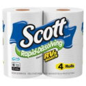 Scott 47617 Rapid-Dissolving Toilet Paper - White (4/Rolls/Pack, 12 Packs/Carton)
