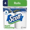 Scott Rapid-Dissolving Toilet Paper for RVs & Boats, 4 Double Rolls