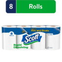 Scott Rapid-Dissolving Toilet Paper for RVs & Boats, 8 Double Rolls