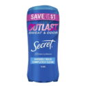 Secret Outlast Invisible Solid Antiperspirant and Deodorant Completely Clean, 2.6 oz Pack of 2
