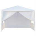 SEGMART 10 x 10 Canopy Tent with 4 Removable SideWalls for Patio Garden, Sunshade Outdoor Gazebo BBQ Shelter Pavilion, for...
