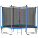 SEGMART 10ft Blue Trampoline for Kids with Enclosure Net/Ladder,L