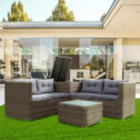 SEGMART Outdoor Patio Furniture Sets, Outdoor Patio Conversation Sets, S13093, Steel