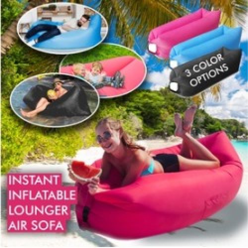 Sensational Instant Inflatable Outdoor Lounger Air Sofa in Black