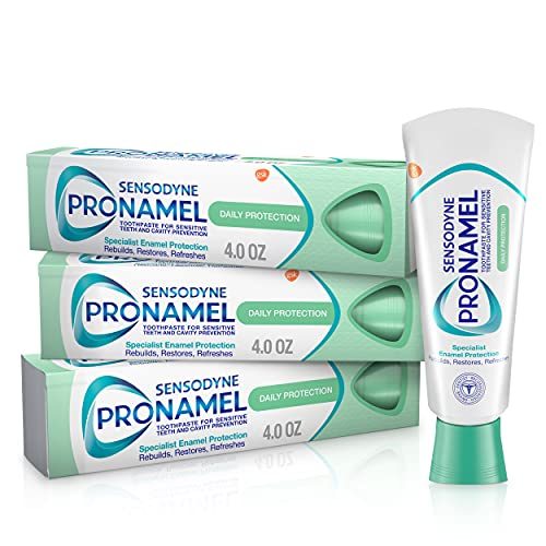 Sensodyne Pronamel Daily Protection Enamel Toothpaste for Sensitive Teeth, to Reharden and Strengthen Enamel, Mint Essence - 4 Ounces (Pack...