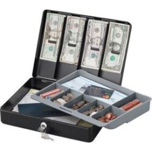 Sentry Safe Cash box/Cash Drawer w/ Key Lock in Black, Size 3.5 H x 11.8 W x 9.3 D in...