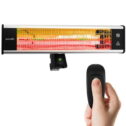 SereneLife Wall Mounting Patio Heater - Remote Control Wall Patio Heater with High Rated Aluminum Reflector and LED Indicator