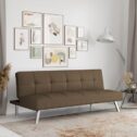 Serta Chelsea Convertible Sofa, Lounger and Full Size Bed, Brown Fabric