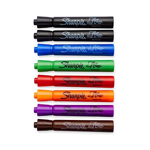 Sharpie 22478 Flip Chart Markers, Bullet Tip, Colors may vary, 8-Count, Colors may vary(Box)
