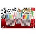 Sharpie Permanent Markers, Fine and Ultra-Fine Point, Assorted, 21 Count