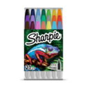 Sharpie Permanent Markers, Fine Point Variety Pack, Clear Display Case, 21 Count