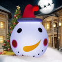 Silensys 3FT Christmas Inflatable Snowman Foldable Outdoor Decoration with Rotating LED Lights for Home Lawn Courtyard Christmas Decorations