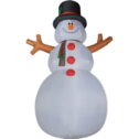 SIMING 20-Ft. Tall Jolly Snowman with RGB Lights and Storage Bag | Prelit Outdoor Christmas Inflatable | CT-SNWM201-L