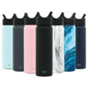 Simple Modern Summit 22 oz Midnight Black Insulated Stainless Steel Water Bottle with Straw and Wide Mouth Lid
