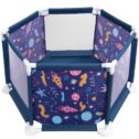 SINGES 43 Inch Tight & Firm Baby Playpen Baby Playard with Breathable Mesh and Playmat, Intant Newborn Play Game Fence...