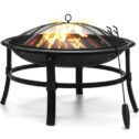 SinglyFire 26 inch Fire Pit for Outside Portable Fire Pits Outdoor Firepit Wood Burning Small Fire Pit Steel Bowl for...