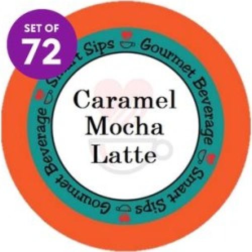 Smart Sips Coffee Coffee Caramel, - Caramel Mocha Latte Single-Serve Cup - Set of 72