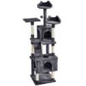 SmileMart 72″ H Multi-Level Large Cat Tree with 2 Cozy Perches for Medium Cats, Dark Gray