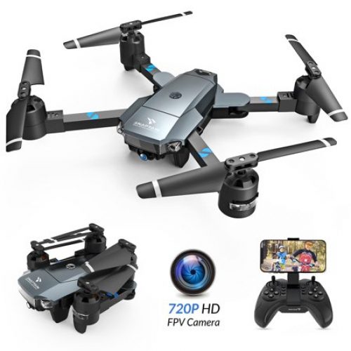 SNAPTAIN A15H-720 Foldable 720P HD Camera Drone with Live Video 120° Wide-Angle Wifi Quadcopter ,Trajectory Flight/Altitude Hold/Headless Mode/3D Flip/One Key...
