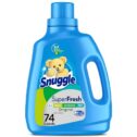 Snuggle Plus Super Fresh Liquid Fabric Softener with Odor Eliminating Technology, Original, 78.3 Fluid Ounces, 74 Loads