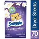 Snuggle Exhilarations Fabric Softener Sheets, Lavender & Vanilla Orchid, 70 Count