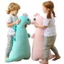 Soft Big Dinosaur Plush Hugging Pillow,Stuffed Animal Doll Toy Kids Gifts for Birthday, Valentine, Christmas ,Nursery,Room Decor (Pink)
