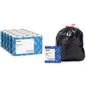Solimo 2-Ply Toilet Paper, 350-sheets per Roll, 30 Rolls Bath Tissue & Amazon Brand - Solimo Multipurpose Drawstring Trash Bags,...